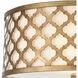 Arabesque 3 Light 16 inch Bronzed Gold Semi Flush Mount Ceiling Light
