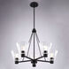 Dalton 5 Light 25.5 inch Matte Black Chandelier Ceiling Light