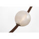 Anne-Marie Barton Dune LED 8 inch Russet Suede and Mottled Brass Belted Light Ceiling Light