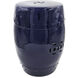 Barrel 17.7 inch Blue Stool