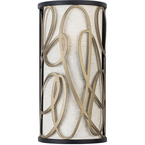 Scribble 2 Light 8 inch Matte Black Sconce Wall Light, Smithsonian Collaboration