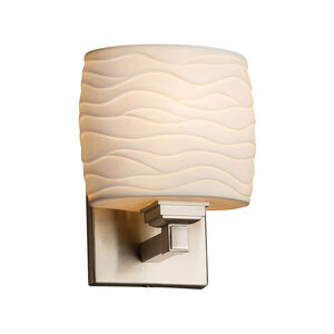 Limoges Collection 1 Light 6.5 inch Polished Chrome ADA Wall Sconce Wall Light in Pleats, Incandescent