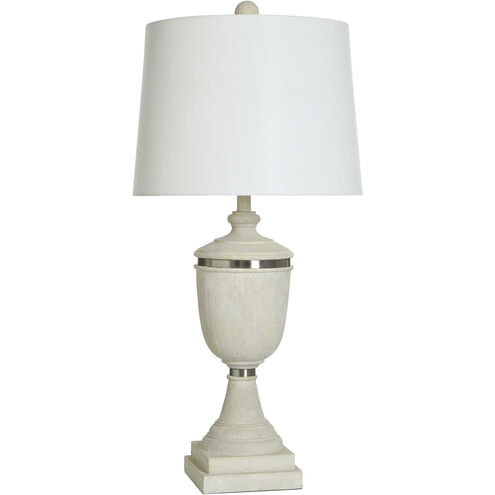Brussels 36 inch 150 watt Antique White Table Lamp Portable Light