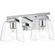 Merrick 2 Light 14 inch Chrome Bath Sconce Wall Light