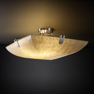 Clouds 8 Light 51 inch Brushed Nickel Semi-Flush Bowl Ceiling Light in Square Bowl, Incandescent