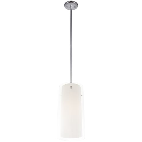 Essex 1 Light 7 inch Chrome Mini-pendant Ceiling Light in Half Opal Glass