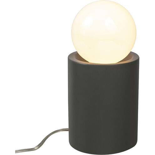 Portable 11.5 inch 60 watt Pewter Green Table Lamp Portable Light