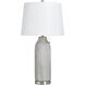 Donald 29.5 inch 100 watt Silver and Grey and White Table Lamp Portable Light