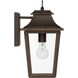 Spring Cove 1 Light 15 inch Matte Bronze Outdoor Wall Lantern, Medium