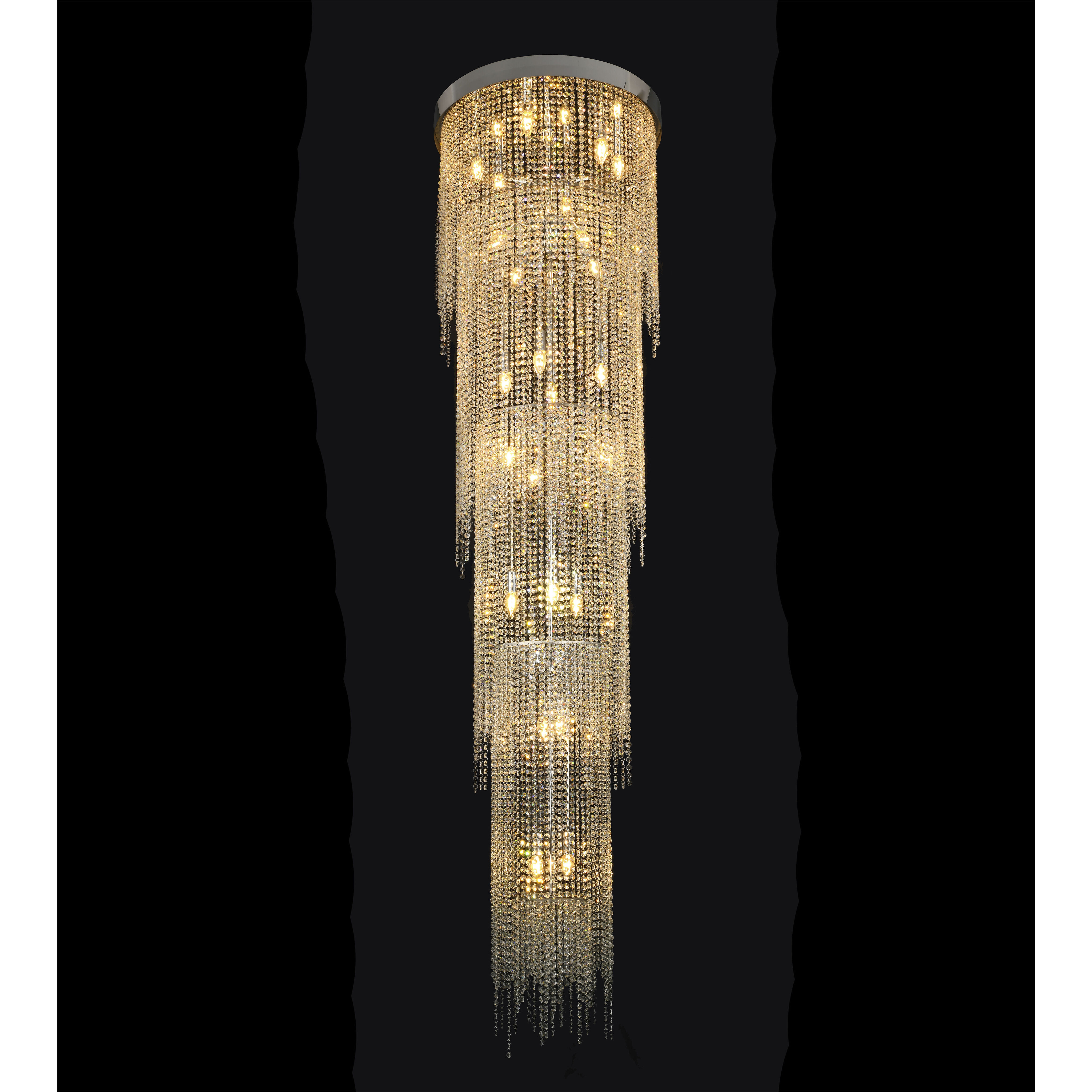 Canada 24 Light 25.6 inch Chrome Chandelier Ceiling Light