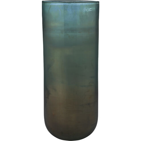 Vapor 20 X 8.5 inch Vase in Metallic Aqua