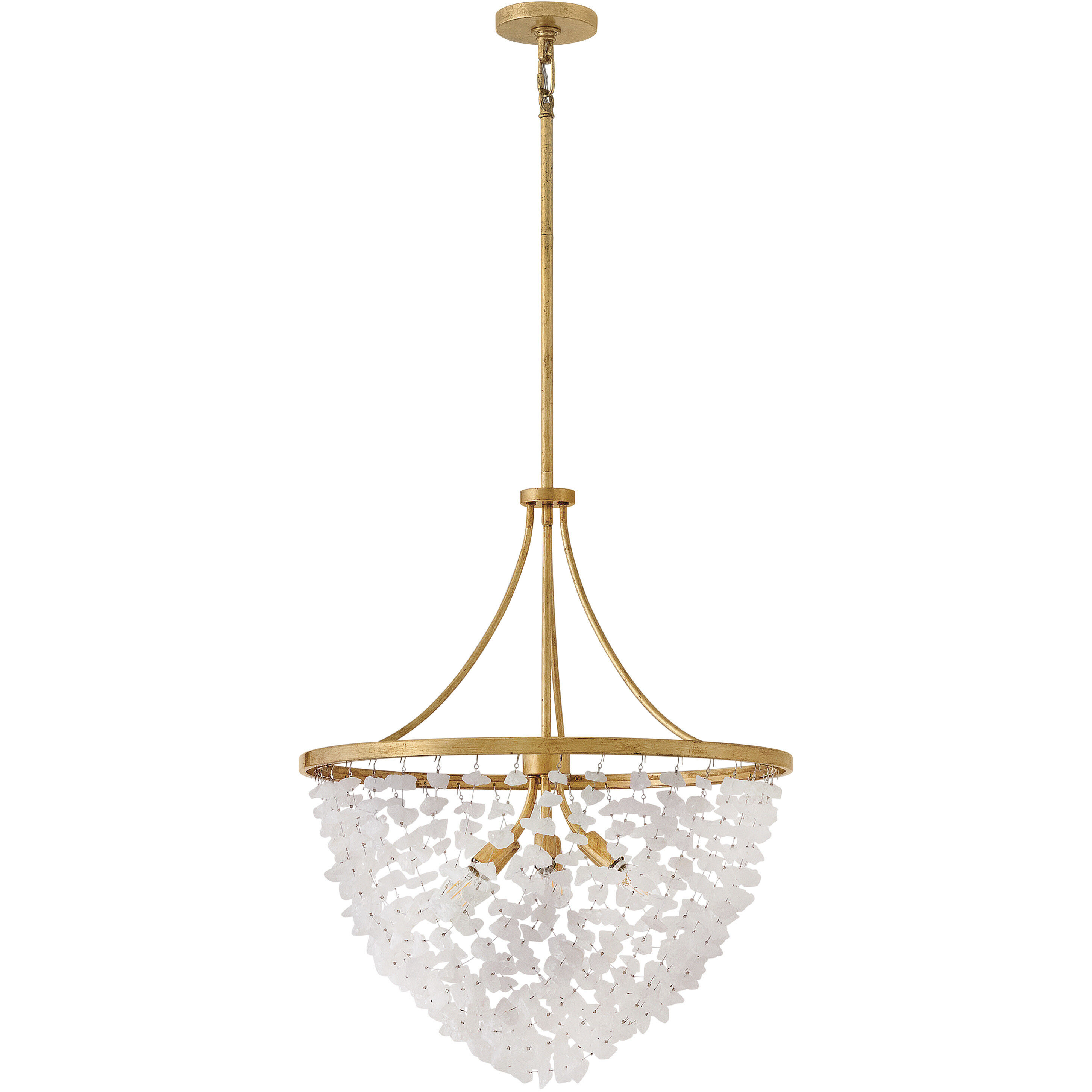Myra 6 Light 24 inch Distressed Brass Chandelier Ceiling Light
