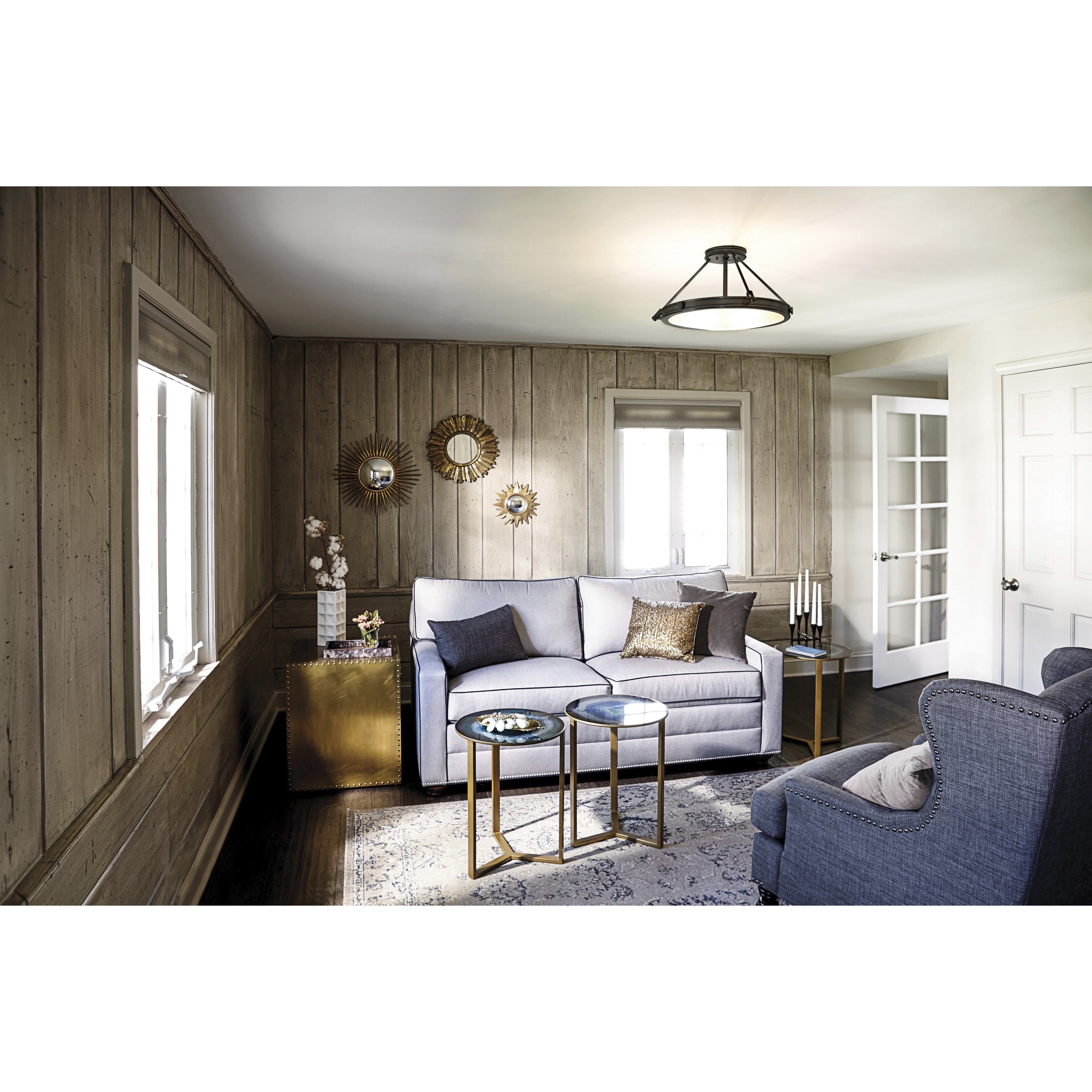 Collier 4 Light 22 inch Black Oxide Indoor Semi-Flush Mount Ceiling Light