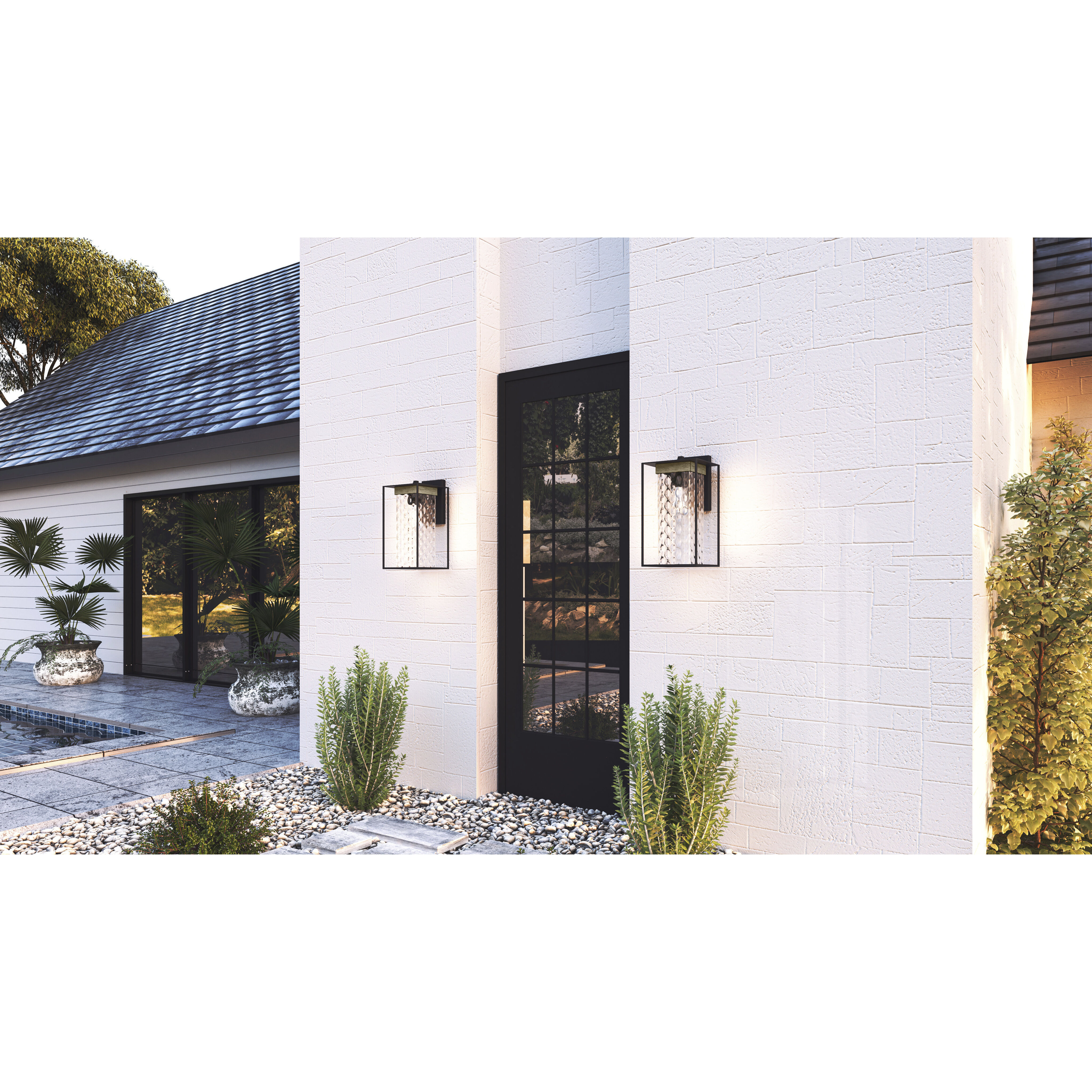 Longwood 1 Light 14 inch Matte Black Outdoor Wall Lantern