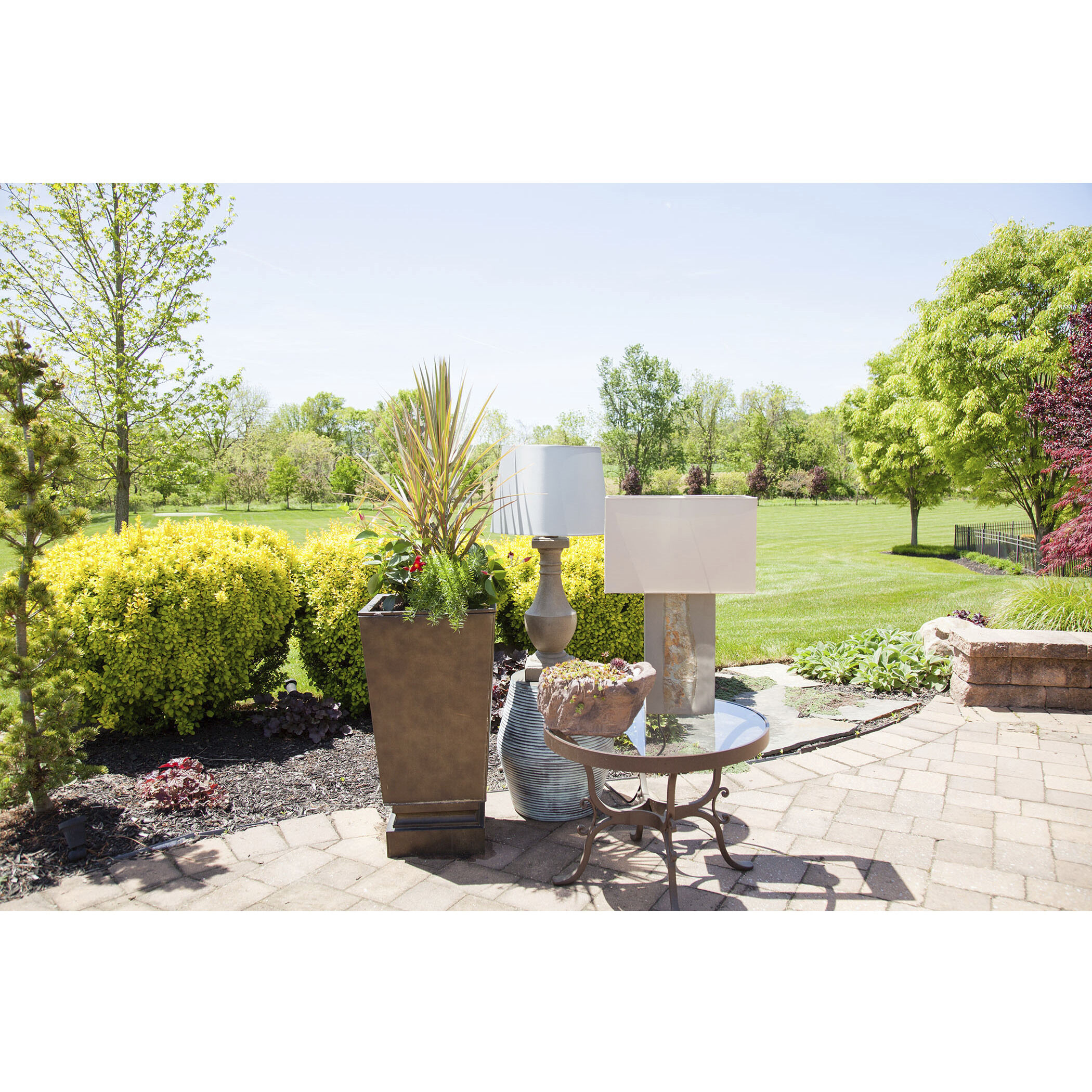 Musee 31 inch 60 watt Gray Outdoor Table Lamp