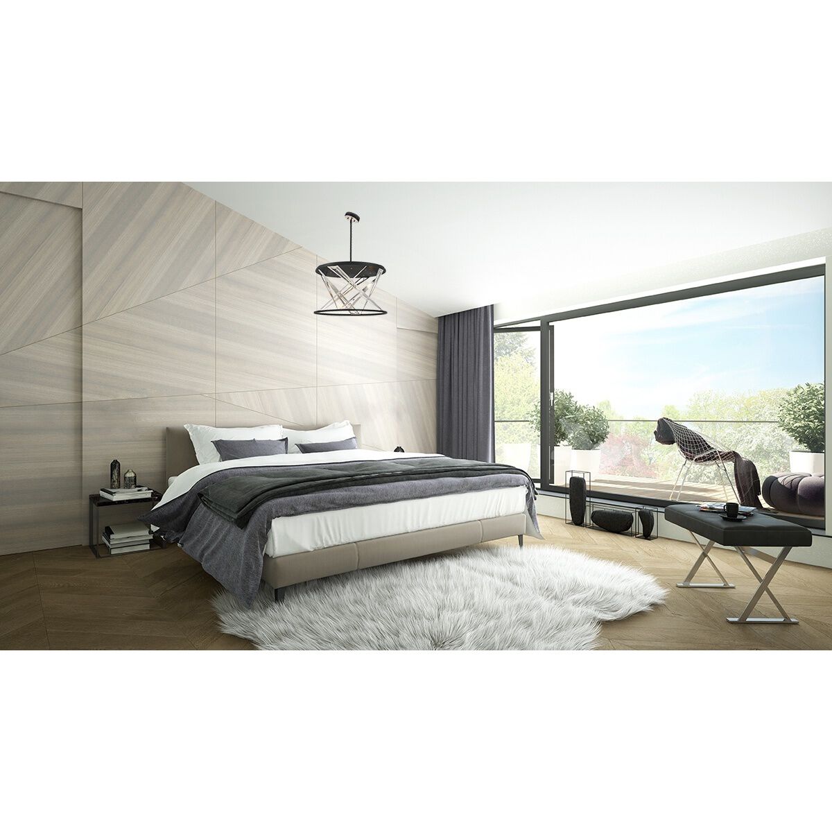 Sarise LED 14 inch Black Chandelier Ceiling Light