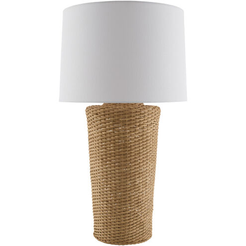 Allura 30 inch 150 watt Natural and Electroplated Accent Table Lamp Portable Light