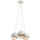 Cabochon LED 13.3 inch Salt White with White Marble Cluster Pendant Ceiling Light in 3000K LED, Amber