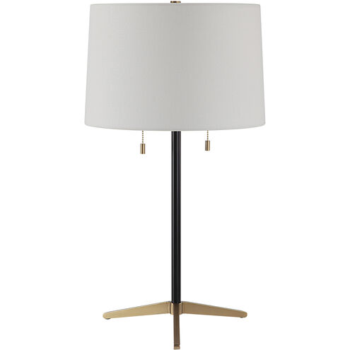 Orono 25 inch 60.00 watt Matte Black and Gold Table Lamps Portable Light, Set of 2