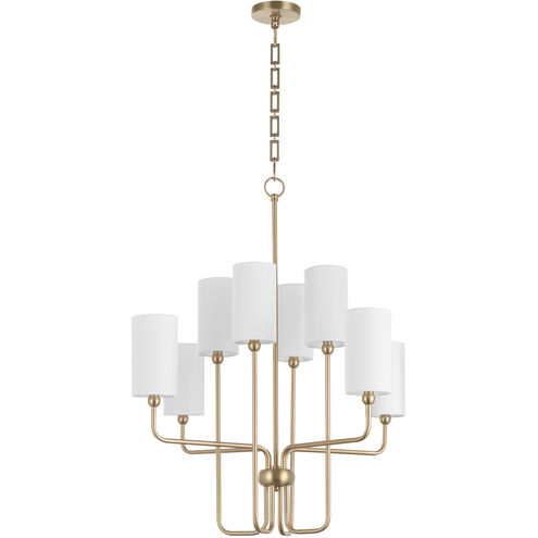 Charlotte 8 Light 30 inch Aged Brass Chandelier Ceiling Light