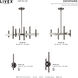 Denmark 4 Light 20 inch Black Chrome Chandelier Ceiling Light