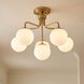 Marco 6 Light 24 inch Warm Brass Semi-Flush Ceiling Light, Essentials