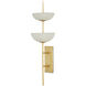 Follett 4 Light 12 inch Contemporary Gold Leaf Wall Sconce Wall Light