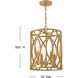 Leona 4 Light 14 inch Distressed Brass Pendant Ceiling Light