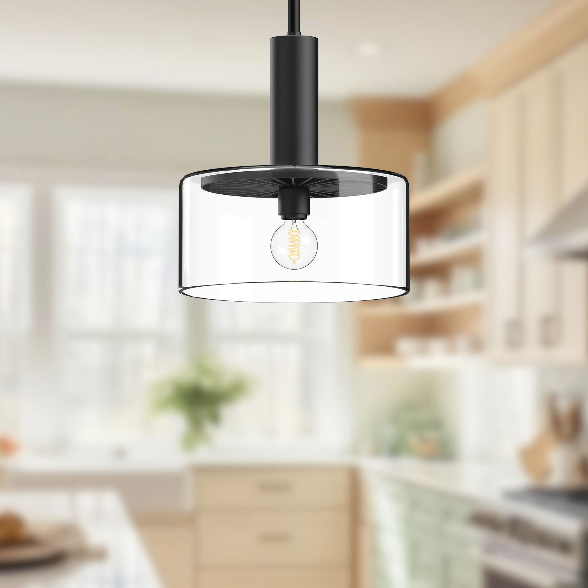 Alora Mood Royale Pendant Ceiling Light in Matte Black