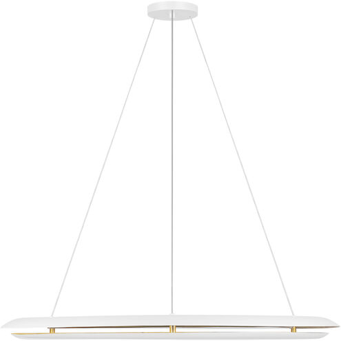 C&M by Chapman & Myers Cielo LED 36 inch Matte White Chandelier Ceiling Light
