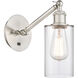 Ballston Clymer LED 5.3 inch Brushed Satin Nickel Sconce Wall Light in Clear Glass