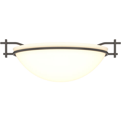 Moonband 1 Light 11.4 inch Oil Rubbed Bronze Semi-Flush Ceiling Light in Opal