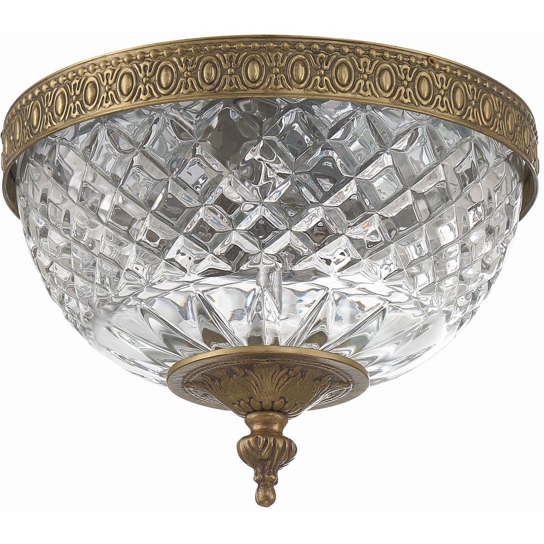 Radley 2 Light 8 inch Olde Brass Flush Ceiling Light