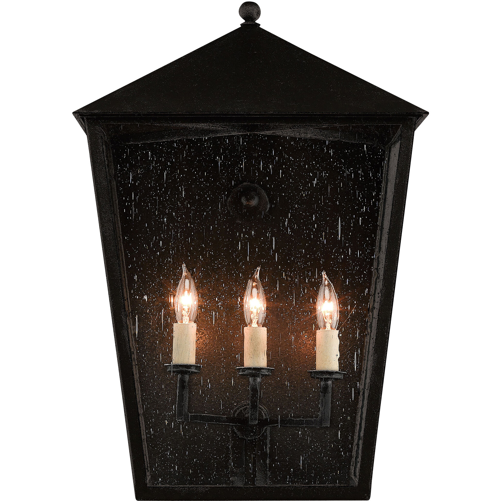 Bening 3 Light 22.25 inch Midnight Outdoor Wall Sconce, Large