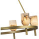 Lucian 6 Light 31.5 inch Vintage Brass Chandelier Ceiling Light in Vintage Brass and Alabaster