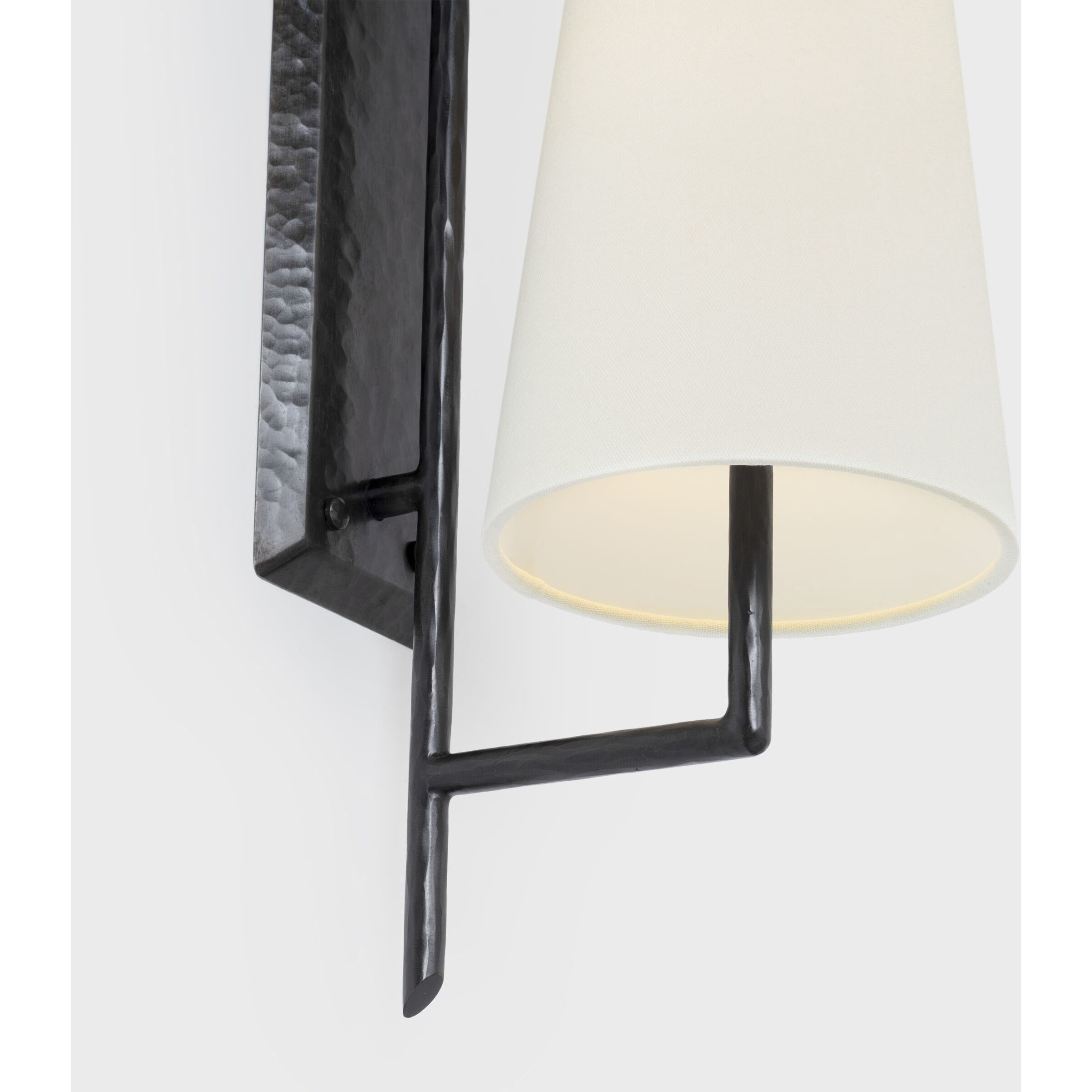 Chapman & Myers Ashton LED 6 inch Aged Iron Single Sculpted Sconce Wall Light, Large