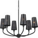 Adeena 6 Light 26.75 inch Black Chandelier Ceiling Light