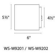 Bloc LED 5.5 inch Bronze Outdoor Wall Light in 1, 2700K