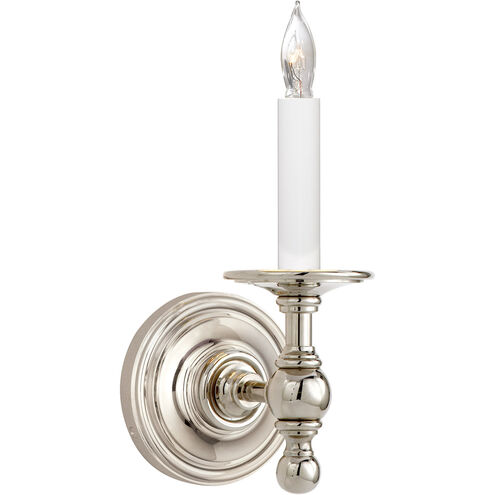 Visual Comfort E.F. Chapman Classic 1 Light Decorative Wall Light in Polished Nickel (Shade Sold Separately) SL2815PN - Open Box