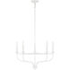Transitional 5 Light 26.63 inch Bisque White Chandelier Ceiling Light