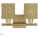Weavington 2 Light 14 inch Antique Gold Leaf Vanity Wall Sconce Wall Light