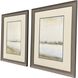 Peaceful Lake Blue and Gray and Neutral and Beige Framed Art