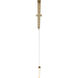 Art + Alchemy Ingot LED 1.25 inch Modern Brass Pendant Ceiling Light