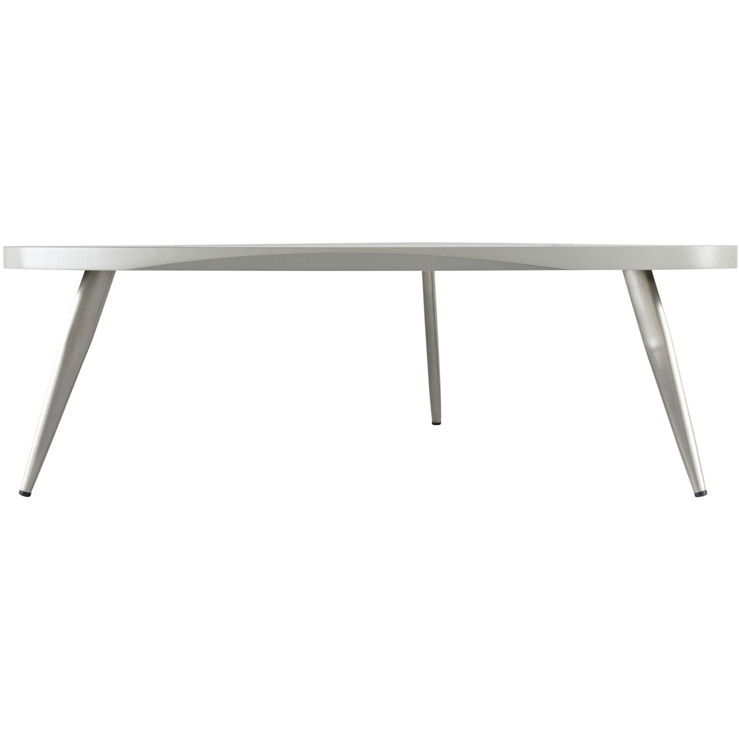 Trinity 44.09 X 43.31 inch Top: Brown; Base: Metallic - Nickel Coffee Table