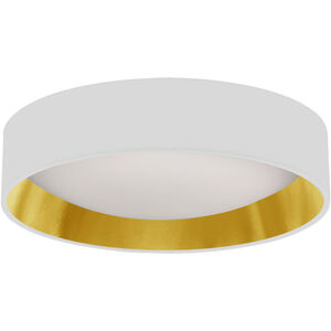 Modern Flush Mount Ceiling Light in White/Gold Jewel Tone