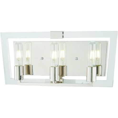 Crystal Chrome 3 Light 19 inch Polished Nickel Bath Light Wall Light