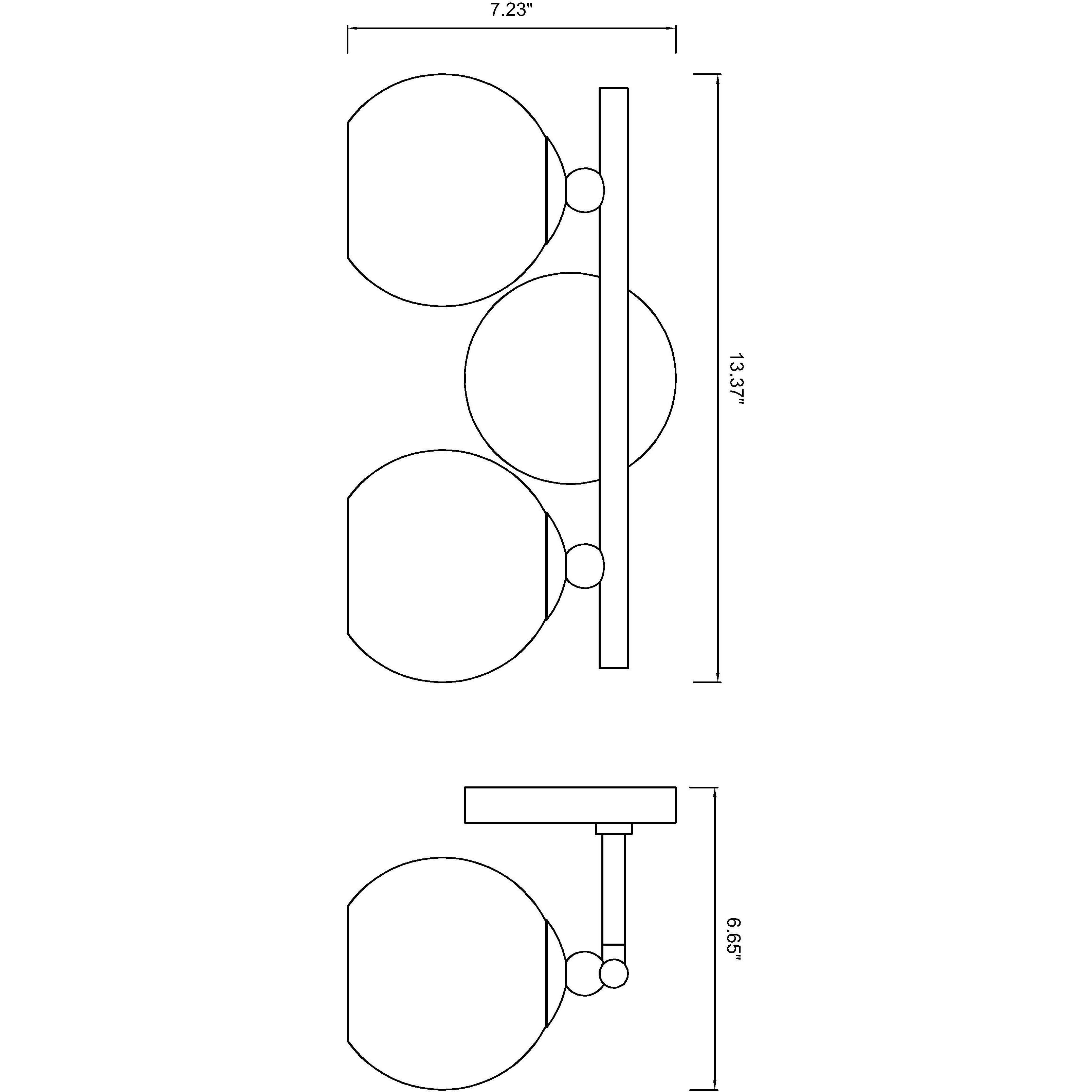 Neoma 2 Light 13.5 inch Matte Black Vanity Wall Light