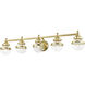 Oldwick 5 Light 42 inch Polished Brass Vanity Sconce Wall Light, Large