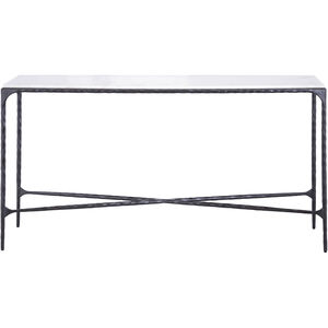 Seville 60 X 16 inch Graphite with White Console Table, Forged
