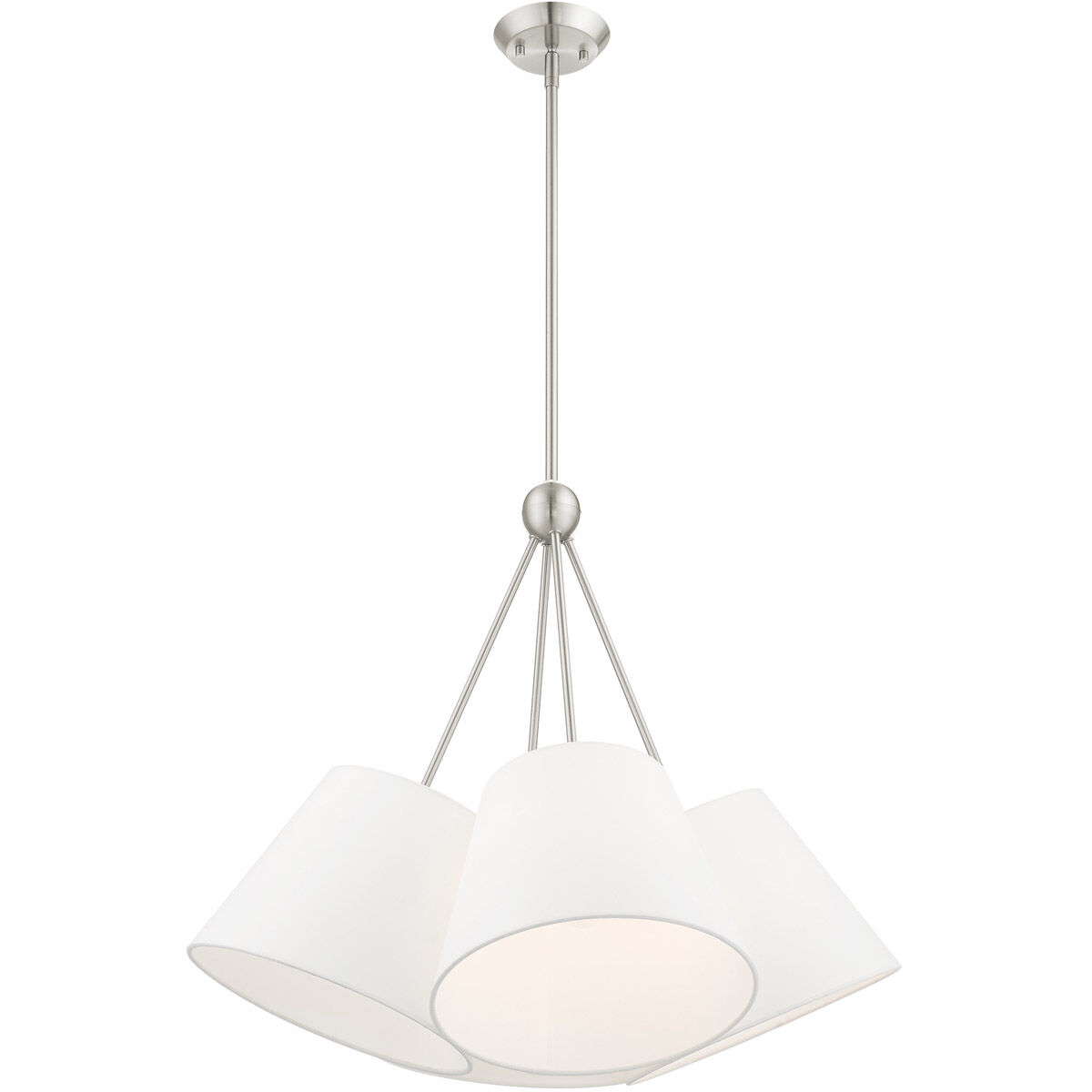 Prato 4 Light 25 inch Brushed Nickel Chandelier Ceiling Light
